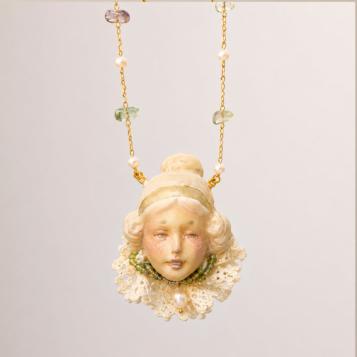 A002 — Handmade Doll Pendant Necklace | Choose Your Lambwick Resident | Lambwick Manor Collection