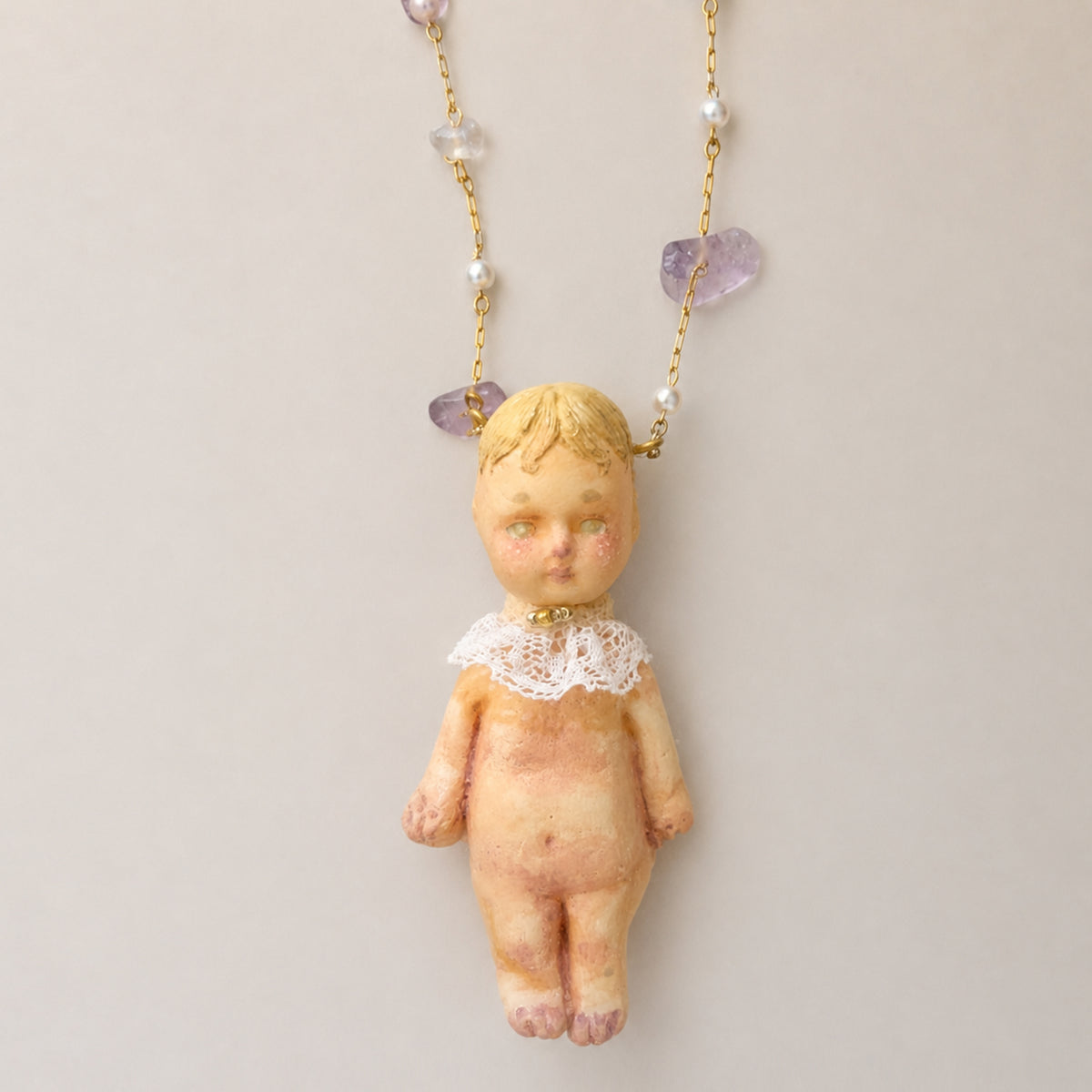 A002 — Handmade Doll Pendant Necklace | Choose Your Lambwick Resident | Lambwick Manor Collection