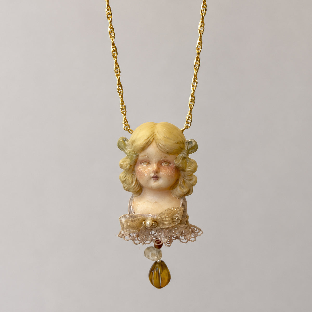 A002 — Handmade Doll Pendant Necklace | Choose Your Lambwick Resident | Lambwick Manor Collection