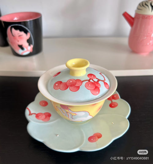BLOOMÉ XG040 — Cherry Motif Gaiwan; source ZIP-0365