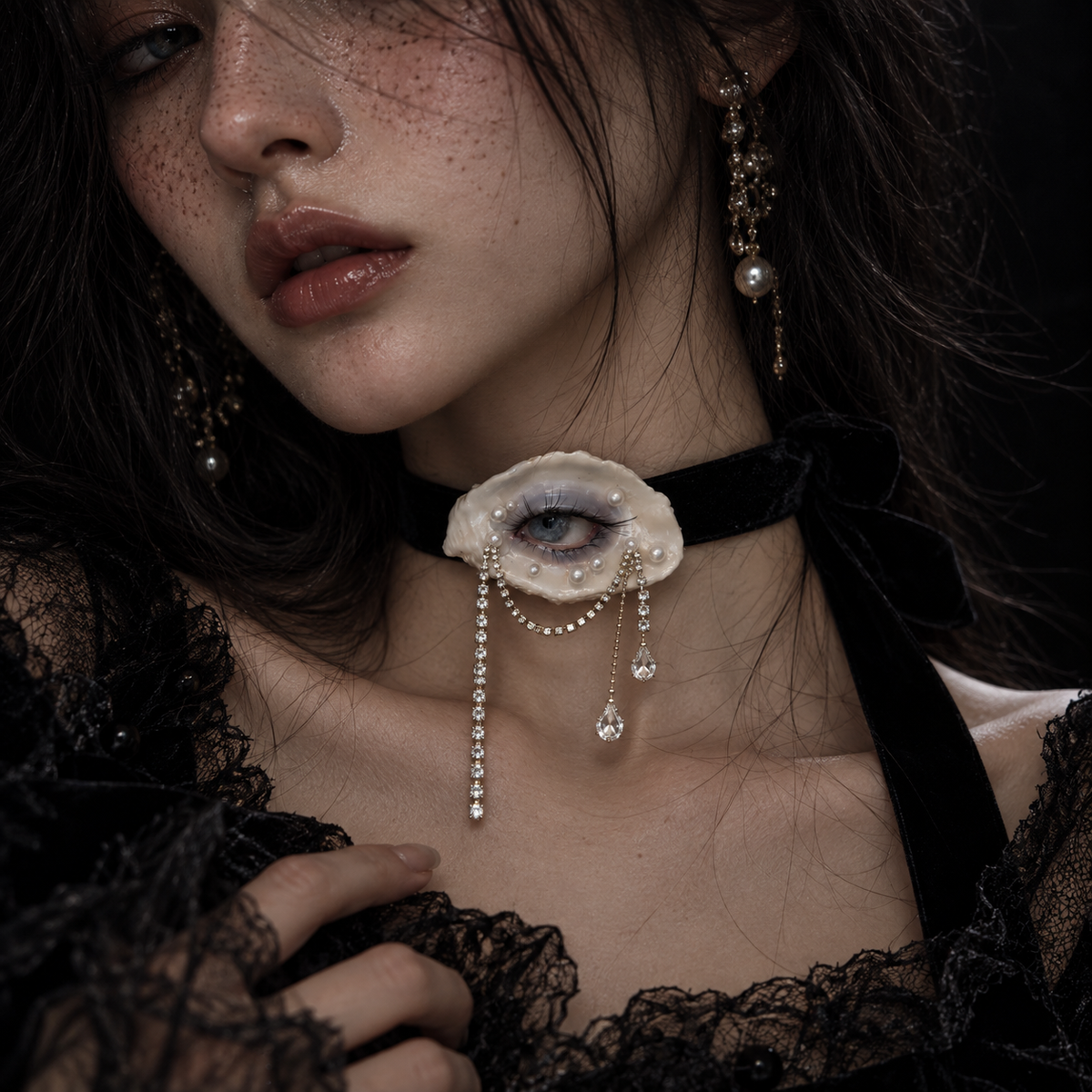 Methyst Haze LV028-R — black choker styling