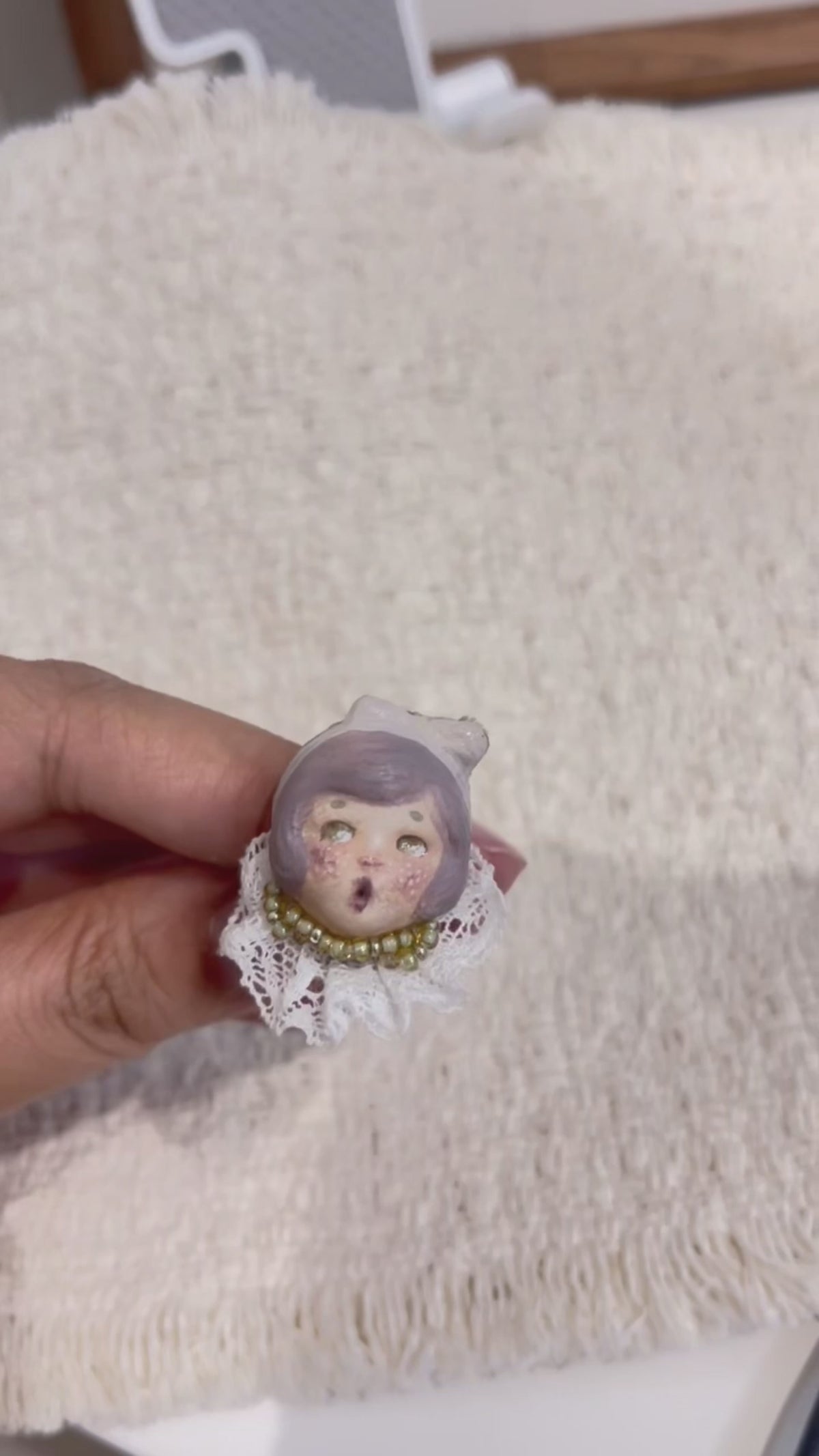 A001 — Handmade Doll Character Ring | Choose Your Lambwick Resident